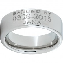Serinium Pipe Cut Band with Duck Band Laser Engraving