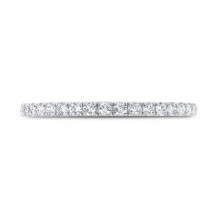 Shah Luxury 14K White Gold Diamond Wedding Band with Milgrain