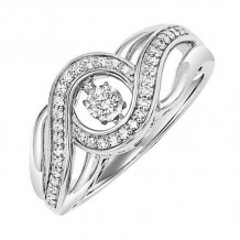 Gems One 14KT White Gold & Diamonds Stunning Fashion Ring - 1/4 ctw