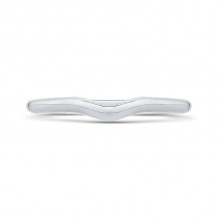 Shah Luxury Plain Wedding Band In 14K White Gold