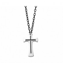 Gems One Steel Mens Jewelry Bas Cross Pend