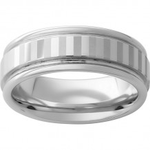 Serinium Rounded Edge Band with Laser Engraved Stripes