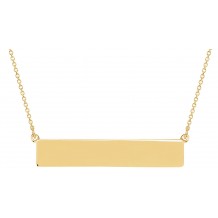 14K Yellow Bar 17.5 Necklace
