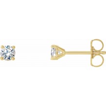 14K Yellow 1/4 CTW Diamond 4-Prong Cocktail-Style Earrings