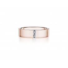 Henri Daussi 6mm Men's Wedding Band MB131 18k Gold Rose 2 BAG 0.11 Ctw.