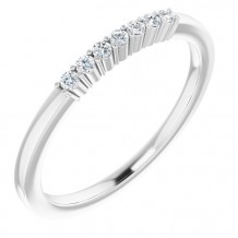 14K White 1/10 CTW Diamond Anniversary Band