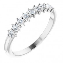14K White 1/4 CTW Diamond Nine-Stone Anniversary Band