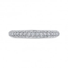 Shah Luxury Round Diamond Half-Eternity Wedding Band In 14K White Gold