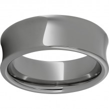 Rugged Tungsten  8mm Concave Polished Band