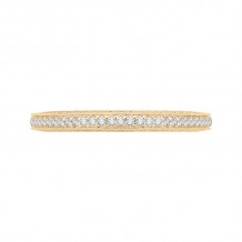 Shah Luxury 14K Yellow Gold Round Diamond Eternity Wedding Band