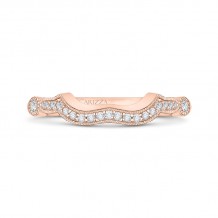 Shah Luxury Round Diamond Wedding Band In 14K Rose Gold