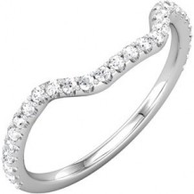 14K White 1/4 CTW Diamond Band