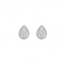 Henri Daussi 14k White Gold Diamond Stud Earrings