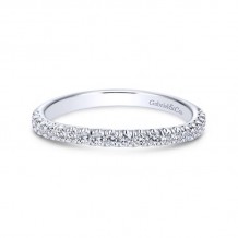 Gabriel & Co. 14k White Gold Contemporary Anniversary Wedding Band