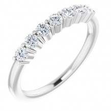 14K White 3/8 CTW Diamond Anniversary Band