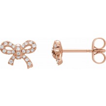 14K Rose 1/5 CTW Diamond Earrings