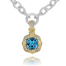 Vahan 14k Gold & Sterling Silver London Blue Topaz Pendant