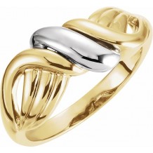 14K Yellow/White Freeform Ring