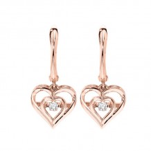 Gems One Silver (SLV 995) Diamond Rhythm Of Love Fashion Earrings  - 1/10 ctw
