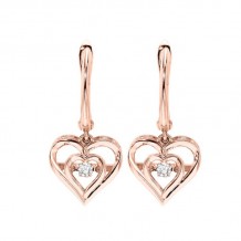 Gems One Silver (SLV 995) Diamond Rhythm Of Love Fashion Earrings  - 1/10 ctw