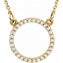 14K Yellow 1/8 CTW Diamond 16 Necklace