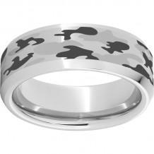 Serinium Beveled Edge Band with Camo Laser Engraving