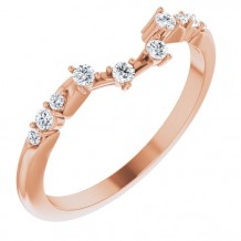 14K Rose 1/6 CTW Diamond Matching Band