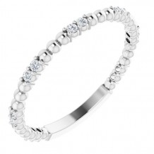 14K White 1/6 CTW Diamond Anniversary Band