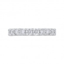 Shah Luxury Round Diamond Half-Eternity Wedding Band In 14K White Gold