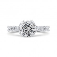 Shah Luxury 14K White Gold Diamond Engagement Ring (Semi-Mount)
