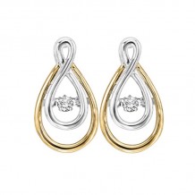 Gems One 14KT Yellow Gold & Diamonds Stunning Fashion Earrings - 1/8 ctw