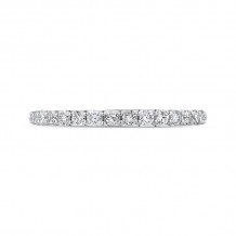 Shah Luxury 14K White Gold Round Diamond Half-Eternity Wedding Band