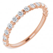 14K Rose 3/8 CTW Diamond Anniversary Band