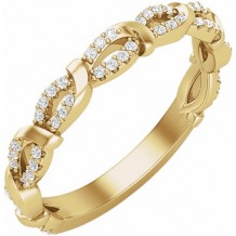 14K Yellow 1/5 CTW Diamond Anniversary Band