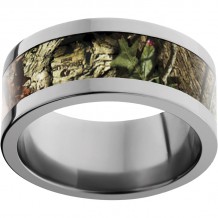 Titanium Flat Band with Mossy Oak Break-up Infinity Inlay