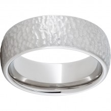 Serinium Domed Band with Hammer Finish