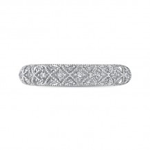 Shah Luxury Round Diamond Half-Eternity Wedding Band In 14K White Gold