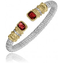 Vahan 14k Gold & Sterling Silver Garnet Bracelet