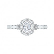 Shah Luxury 14k White Gold Diamond Engagement Ring