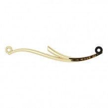 14K Yellow Curvilinear Bar 17.5 Necklace