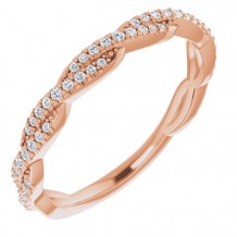 14K Rose 1/6 CTW Diamond Anniversary Band