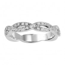 14k White Gold 1/4ct Diamond Wedding Band