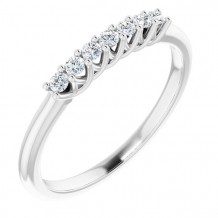 14K White 1/10 CTW Diamond Anniversary Band