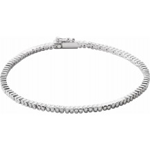 14K White 1 CTW Diamond Line 7 Bracelet