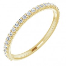 14K Yellow 1/4 CTW Diamond Anniversary Band