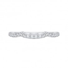 Shah Luxury 14K White Gold Round Diamond Half-Eternity Wedding Band