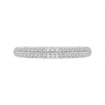 Shah Luxury 14K White Gold Euro Shank Diamond Wedding Band