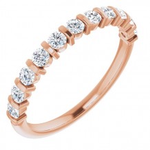 14K Rose 1/2 CTW Diamond Anniversary Band