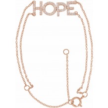 14K Rose 1/4 CTW Diamond Hope 5-7 Bracelet