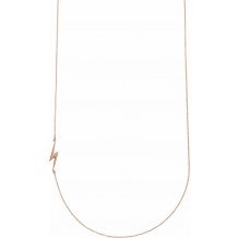 14K Rose Lightning Bolt 18 Necklace
